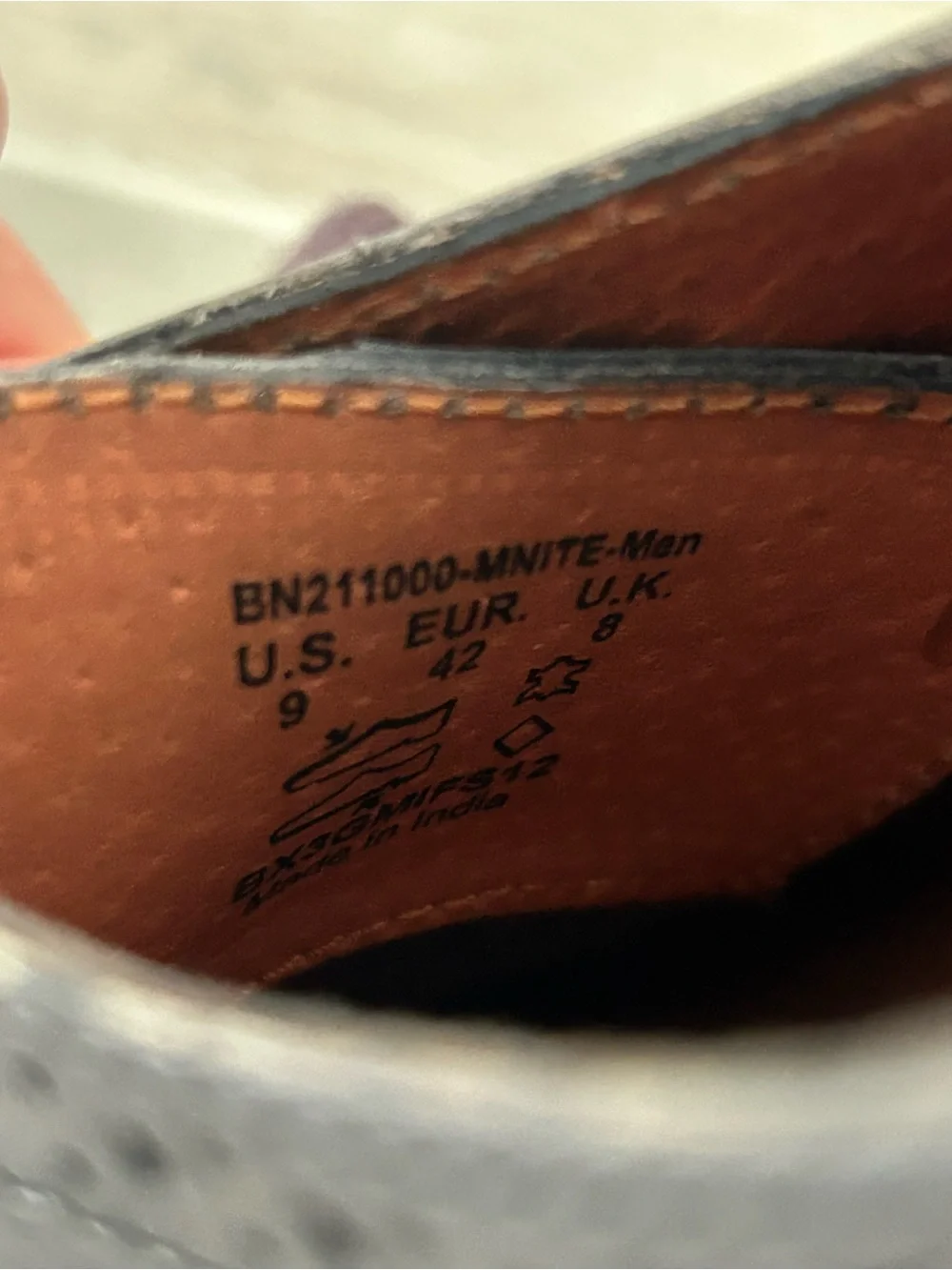 BEN SHERMAN | Men's Blue/Gray Leather Wingtip Brogue Dress Shoes